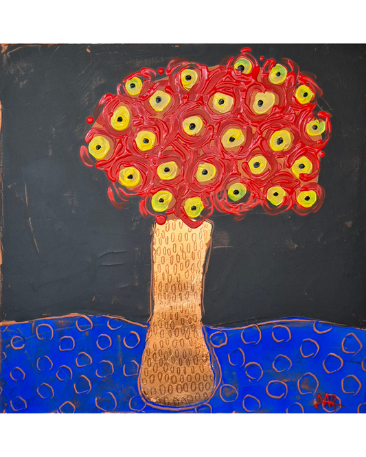 Funny red and yellow flowers